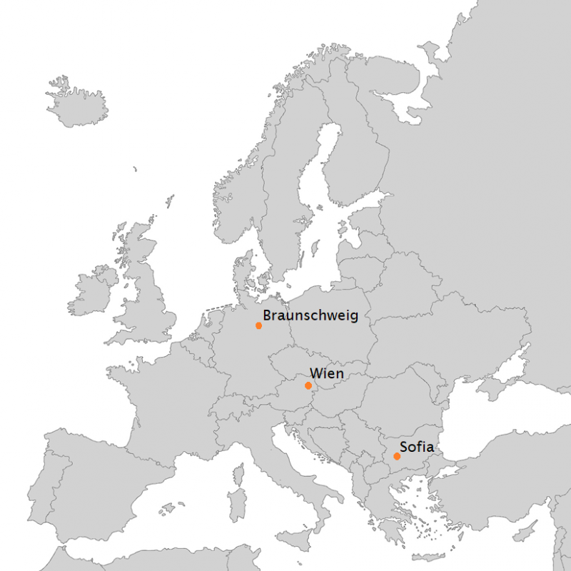Standorte in Europa – Braunschweig, Wien, Sofia